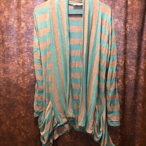 Size extra large teal and gray draping sweater